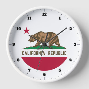 カリフォルニア州旗 壁時計