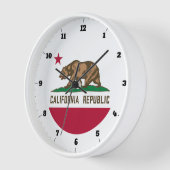 カリフォルニア州旗 壁時計 (傾斜)