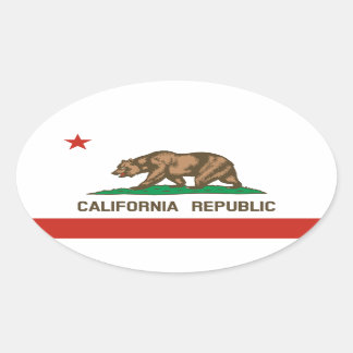 カリフォルニア州旗 楕円形シール