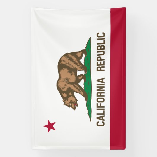 カリフォルニア州旗 横断幕 (縦)