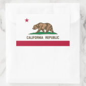 カリフォルニア州旗、統一された州 長方形シール (バッグ)