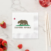 カリフォルニア州旗 縁ありカクテルナプキン (インサイチュ)