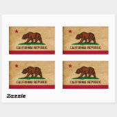 カリフォルニア州旗 長方形シール (シート)