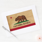 カリフォルニア州旗 長方形シール (封筒)