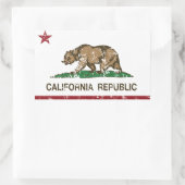 カリフォルニア州旗 長方形シール (バッグ)