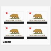 カリフォルニア州旗 長方形シール (シート)