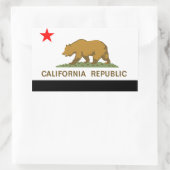 カリフォルニア州旗 長方形シール (バッグ)