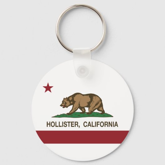 カリフォルニア州旗Hollister キーホルダー (正面)