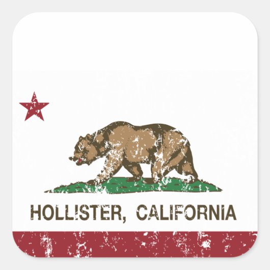 カリフォルニア州旗Hollister スクエアシール (正面)