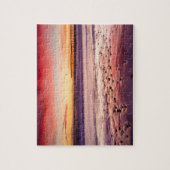 カリフォルニア州日没時の船室と桟橋 ジグソーパズル (縦)