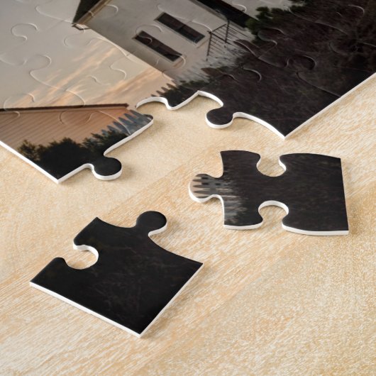 カリフォルニア州日没時灯台 ジグソーパズル (側面)