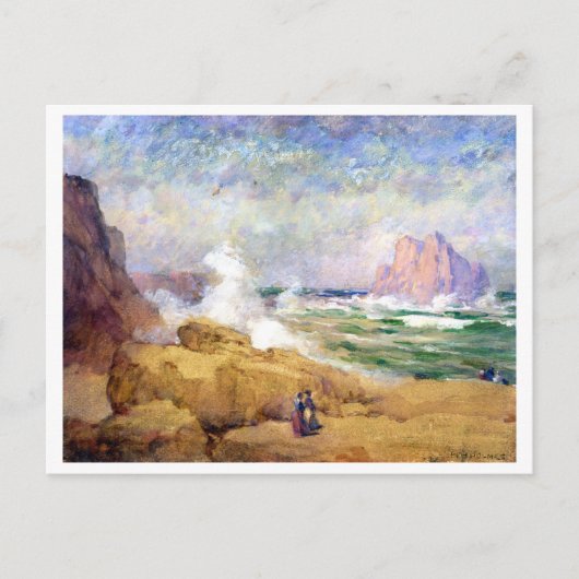 カリフォルニア州沿岸絵を描に ポストカード (正面)