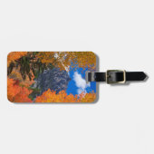 カリフォルニア州秋の葉に囲まれた山 ラゲッジタグ (正面横)