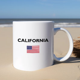カリフォルニア州米国旗ライトカラー コーヒーマグカップ