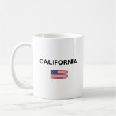 カリフォルニア州米国旗ライトカラー コーヒーマグカップ (左)