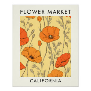 カリフォルニア州花市場 ポスター