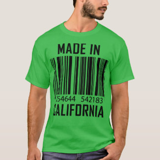 カリフォルニア州製バーコード Tシャツ
