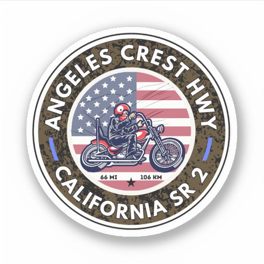 カリフォルニア州道2号線 アングレス・クレスト・ハイウェイ シール (正面)