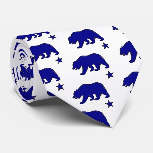 カリフォルニア州青いくまの旗の記号のタイ ネクタイ (ロール)