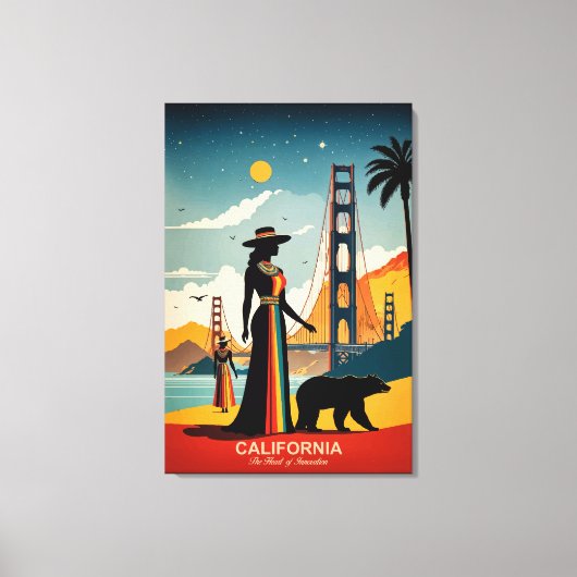 カリフォルニア州：イノベーションハート キャンバスプリント (正面)