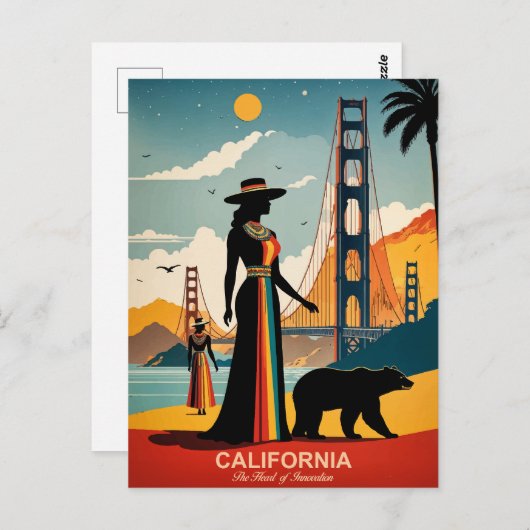 カリフォルニア州:イノベーションハート ポストカード (正面/裏面)