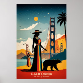 カリフォルニア州：イノベーション旅行ハートポスター ポスター