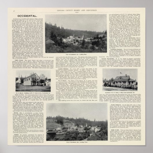 カリフォルニア州，オクシデンタル ポスター (正面)