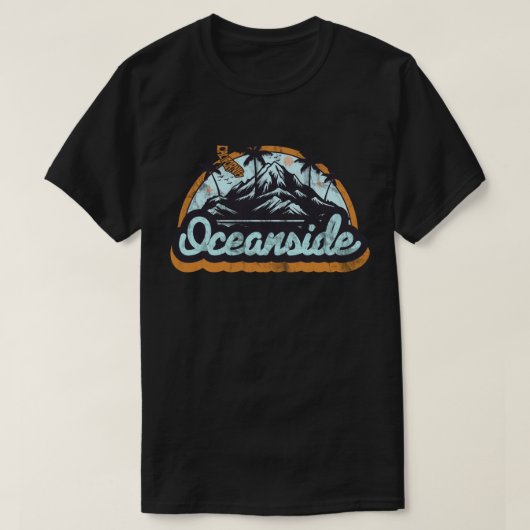 カリフォルニア州，オーシャンサイド Tシャツ (デザイン正面)
