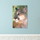 カリフォルニア州，クーガー キャンバスプリント (インサイチュ (ウッドフロア))