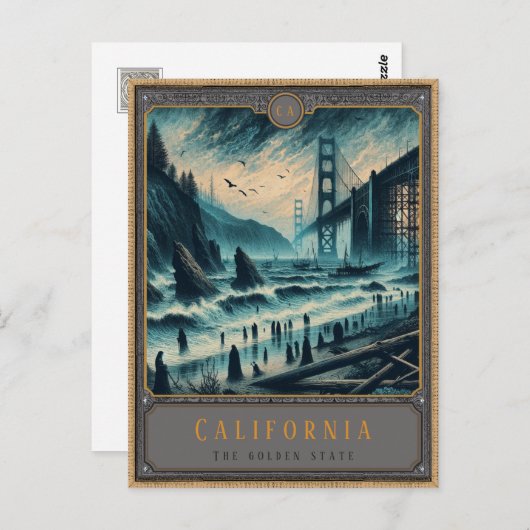 カリフォルニア州 |ゴシック様式の絵葉書 ポストカード (正面/裏面)