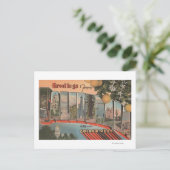 カリフォルニア州(ゴールデンウエスト)ラージレターのシーン ポストカード (スタンド正面)