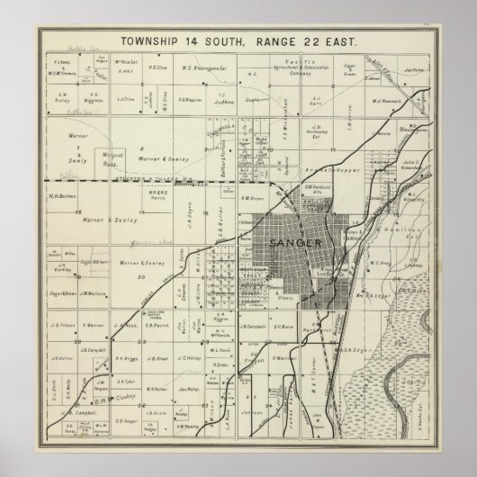 カリフォルニア州，サンガー ポスター (正面)