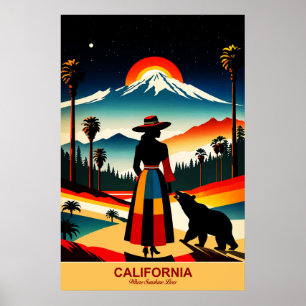カリフォルニア州:サンシャインが住む場所の旅行ポスター ポスター