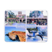 カリフォルニア州 – サンディエゴ – モザイク – 米国 –  マグネット (横)