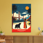 カリフォルニア州：ザ・ゴールデン州 キャンバスプリント (インサイチュ (リビング))