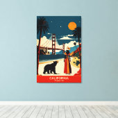 カリフォルニア州：ザ・ゴールデン州 キャンバスプリント (インサイチュ (ウッドフロア))