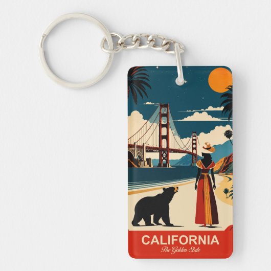 カリフォルニア州:ザ・ゴールデン州 キーホルダー (正面)