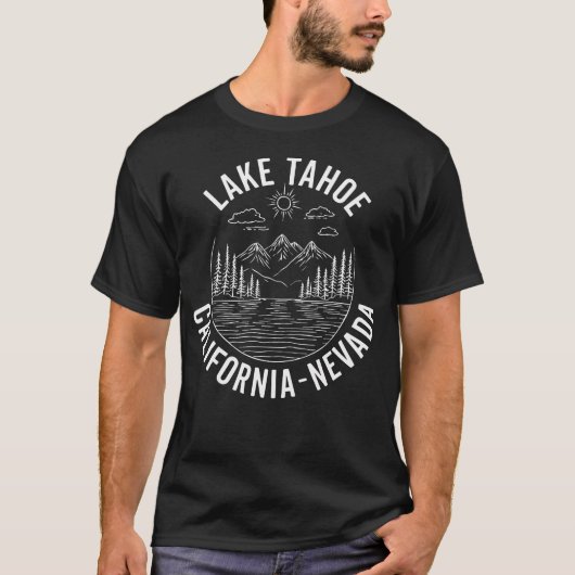 カリフォルニア州・タホ湖の思い出 Tシャツ (正面)