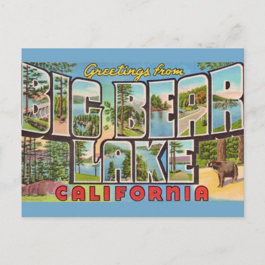 カリフォルニア州 ビッグベアレイク ポストカード (正面)
