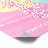 カリフォルニア州，ビーチ，トラベルアート名門私立校風の, ポスター (角)