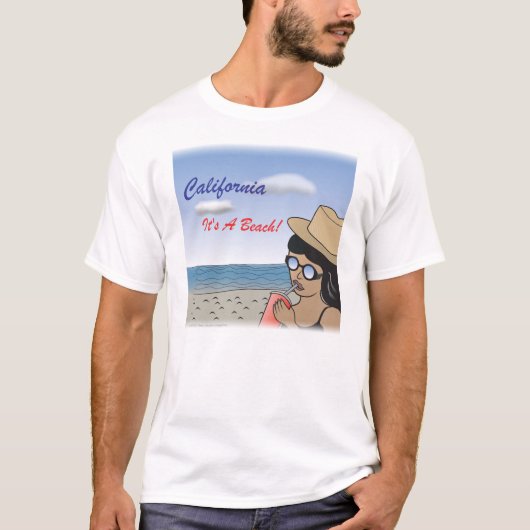 カリフォルニア州 – ビーチIII Tシャツ (正面)