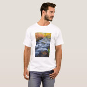 カリフォルニア州 ランディクリーク沿い 紅葉 Tシャツ (正面フル)