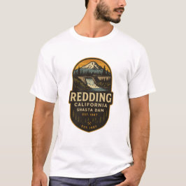 カリフォルニア州 レディング ヴィンテージバッジ – シャスタダム 1887 Tシャツ
