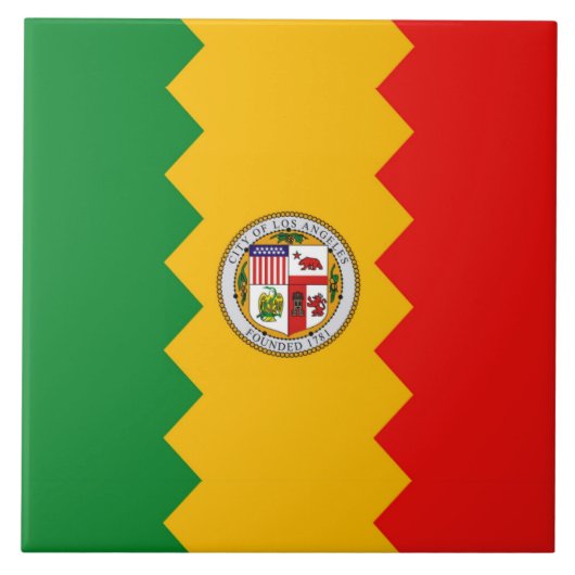 カリフォルニア州、ロサンゼルスフラッグタイル タイル (正面)