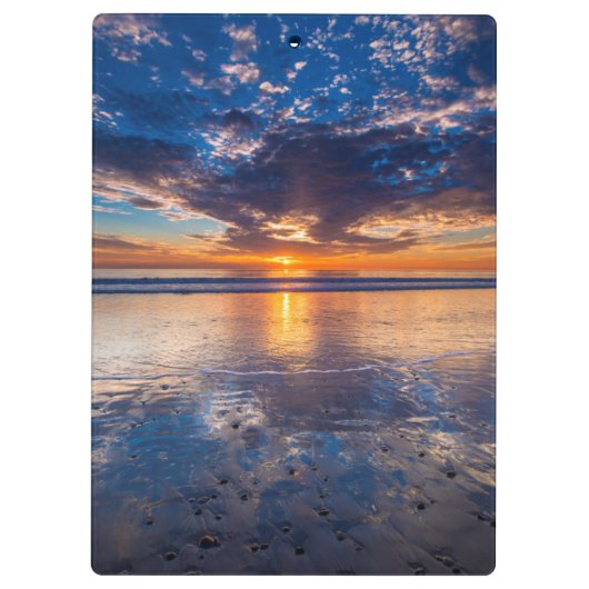 カリフォルニア州、劇的な海の海、日没 クリップボード (裏面)