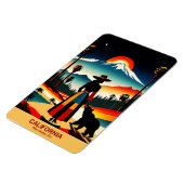 カリフォルニア州：太陽の光がフレキシブルに生きる場所 マグネット (左側)