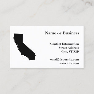 カリフォルニア州（白黒） 名刺