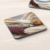 カリフォルニア州.秋ハーベストカラフルインディアンコーン コースター (左側)