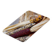 カリフォルニア州.秋ハーベストカラフルインディアンコーン マグネット (左側)