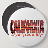 カリフォルニア州 – 素敵な日のボタンを持っている 缶バッジ (正面&裏面)